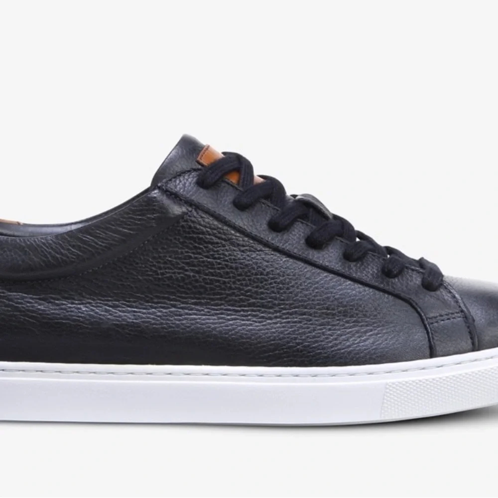 Allen Edmonds Courtside Black leather low top Men's Sneakers NWT NIB 8 D